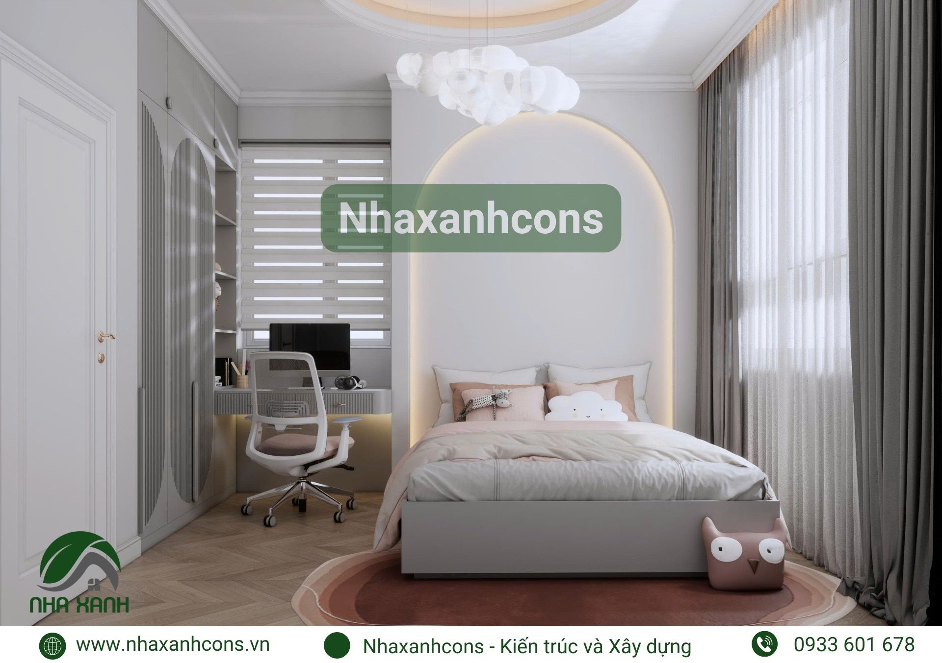 Báo giá thiết kế căn hộ 3 phòng ngủ tân cổ điển