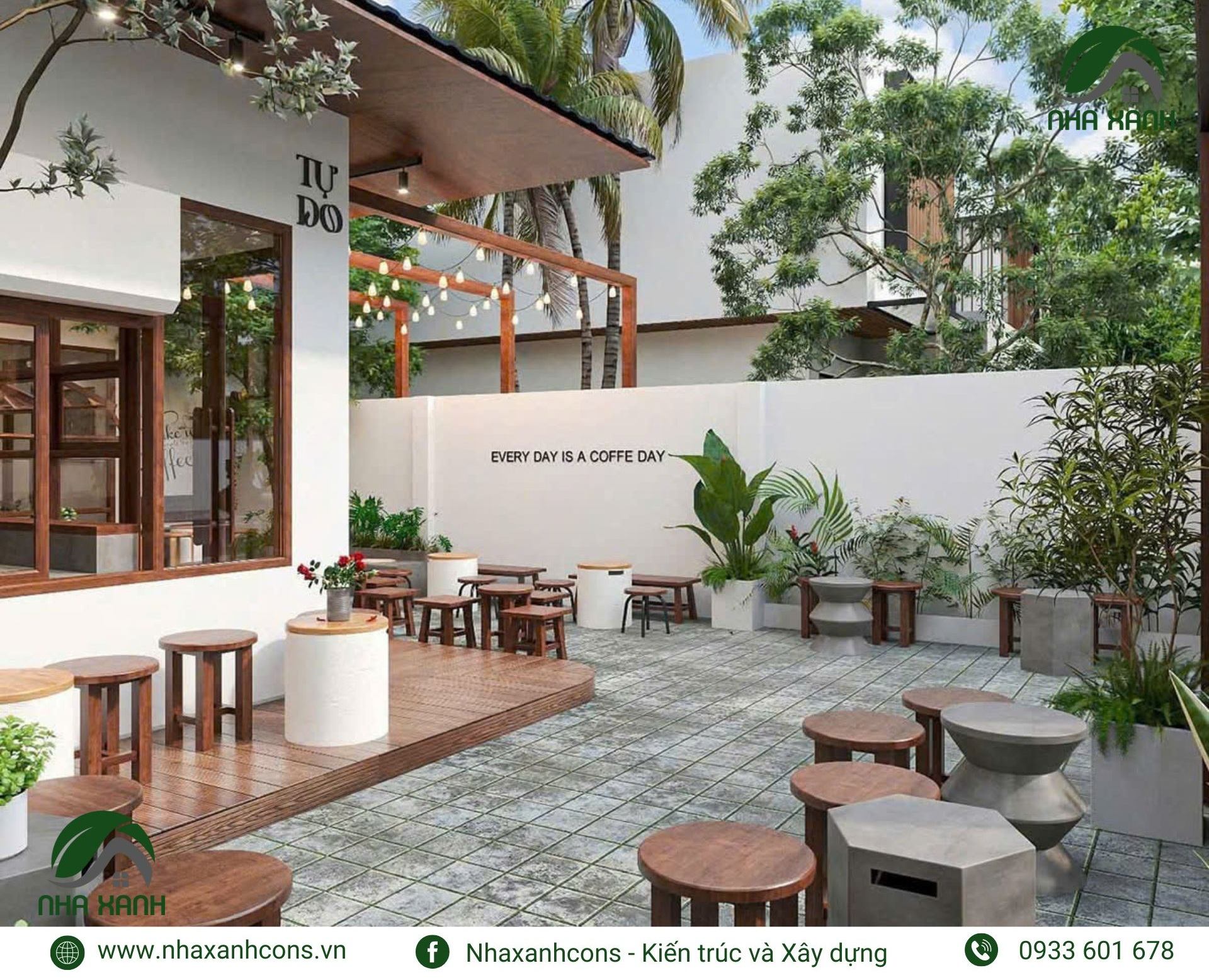 Thiết kế cafe phong cách japandi