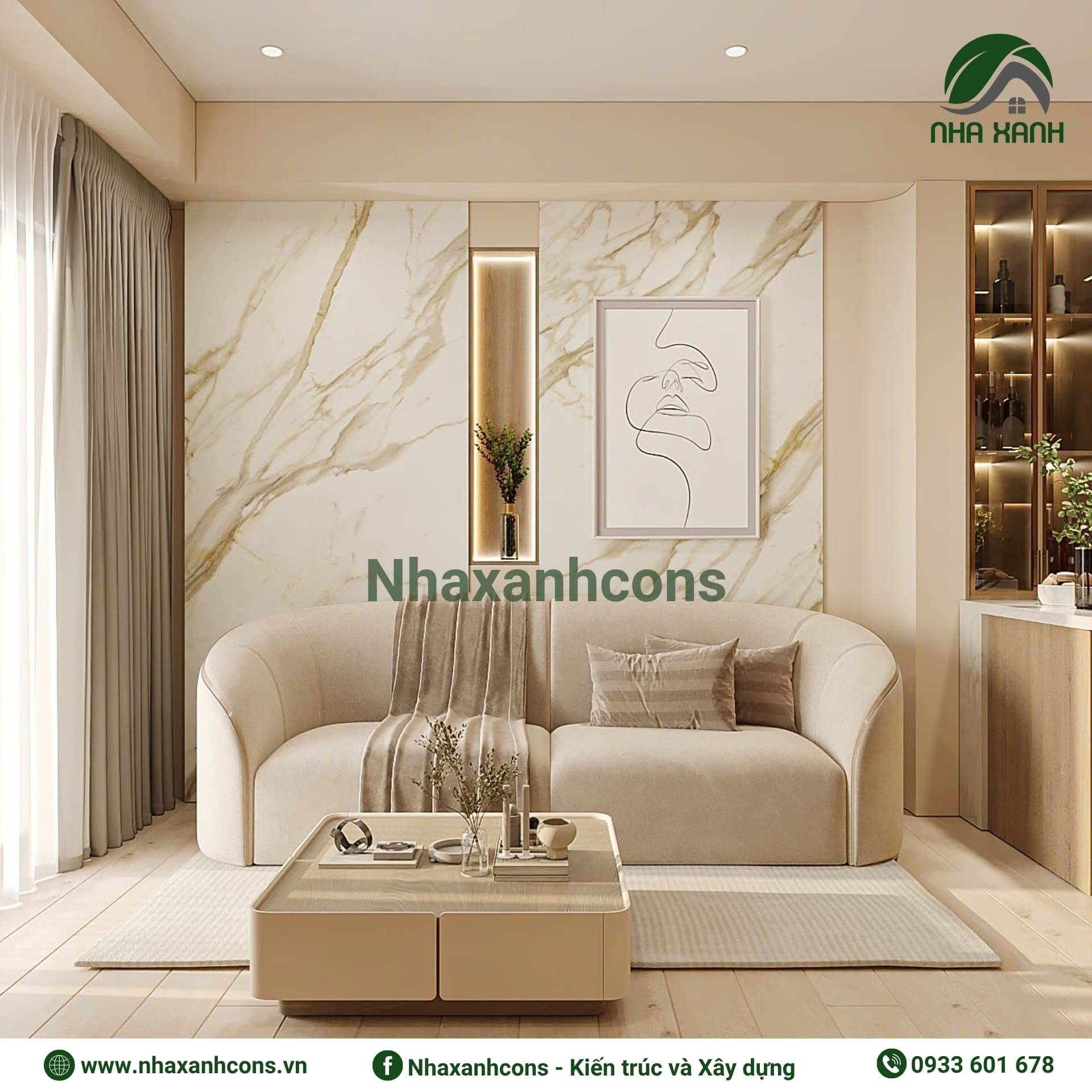 Decor phòng khách đẹp tại The Aurora