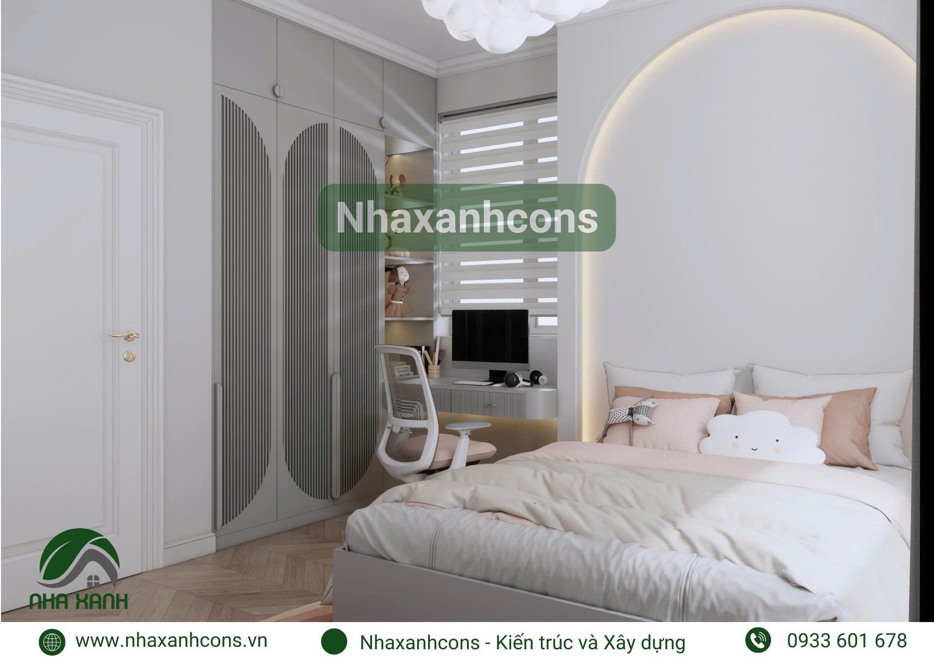 Thiết kế căn hộ 70m2 3 phòng ngủ tân cổ điển