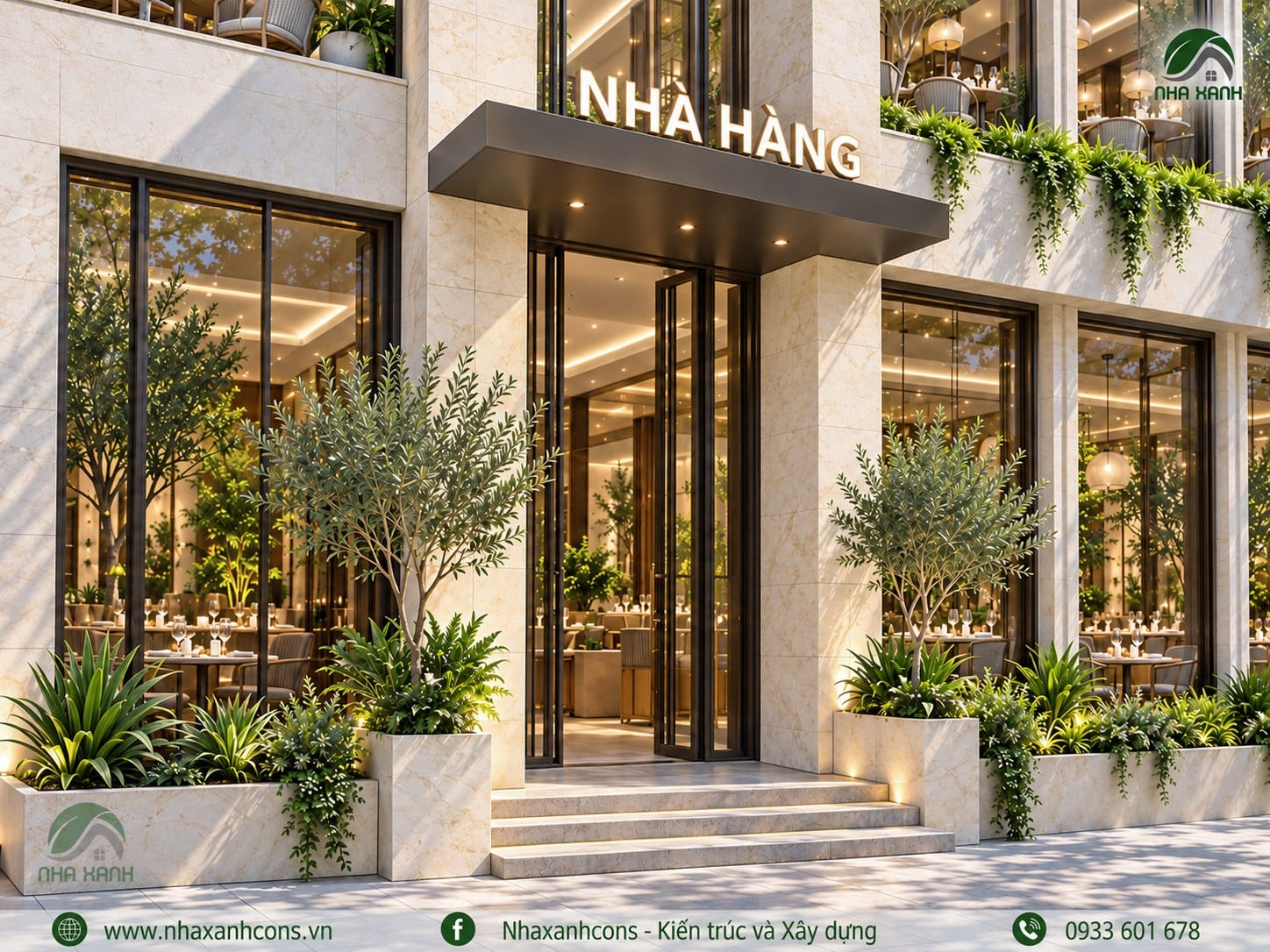 Thiết kế  nhà hàng hiện đại tại Vĩnh Long