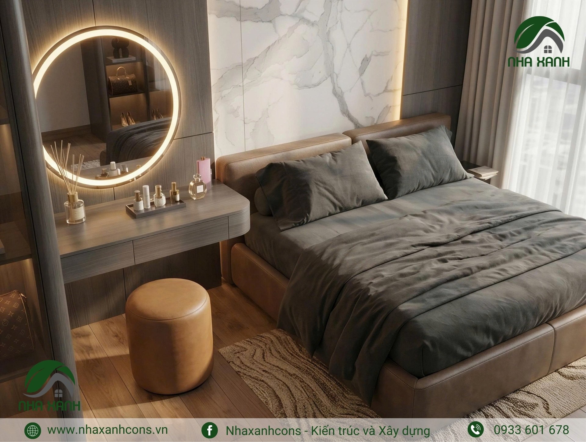 Thiết kế nội thất chung cư 2 phòng ngủ tại TPHCM