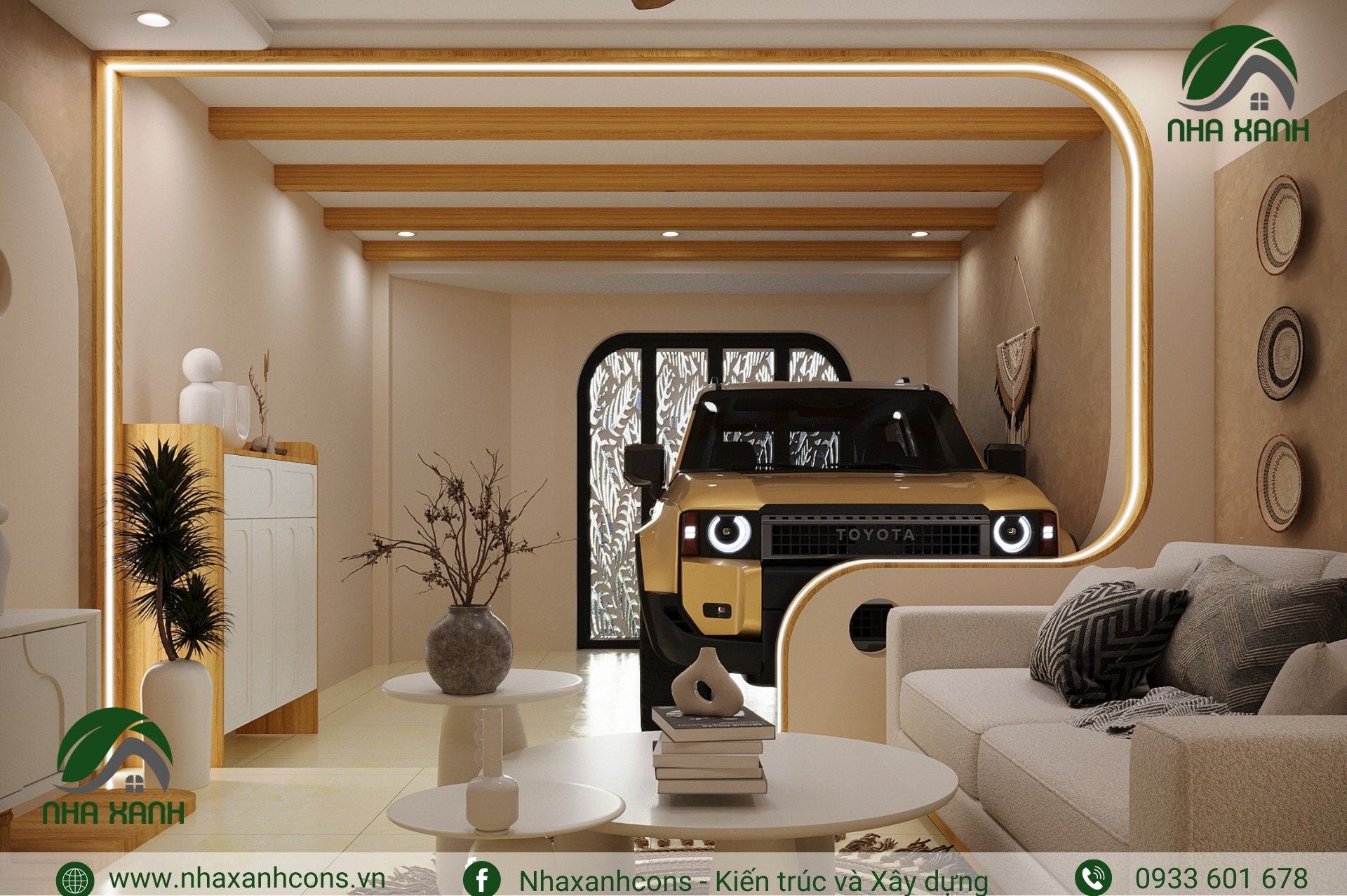 Thiết kế nội thất nhà phố phong cách wabisabi đẹp