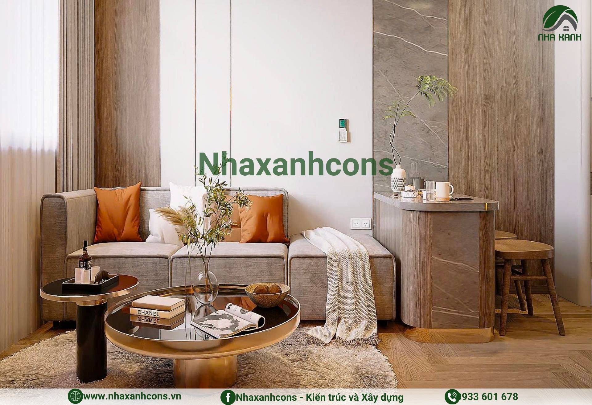 Decor phòng khách đẹp chung cư Glory Heights