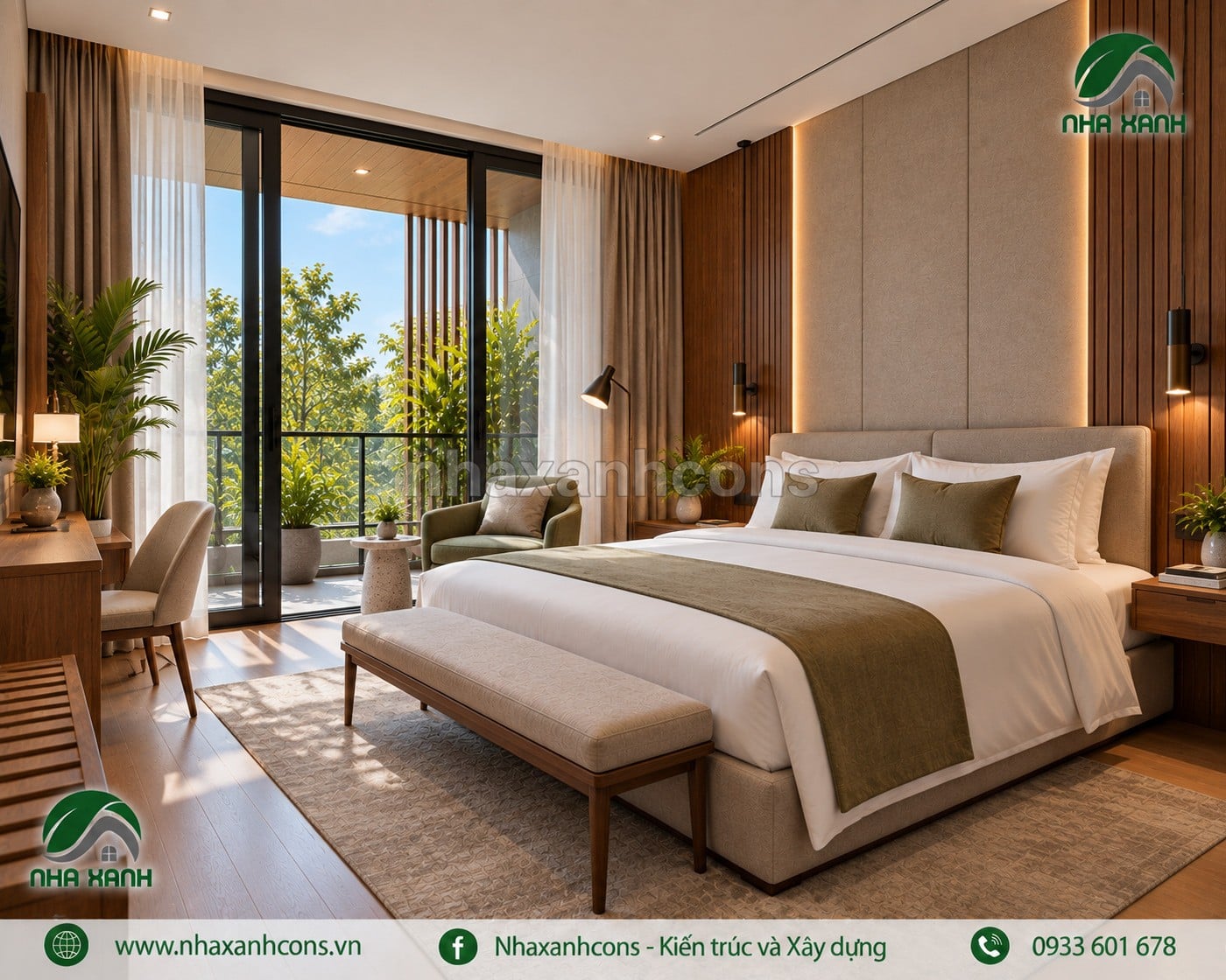 Nội thất phòng ngủ khách sạn đẹp tại Bình Dương