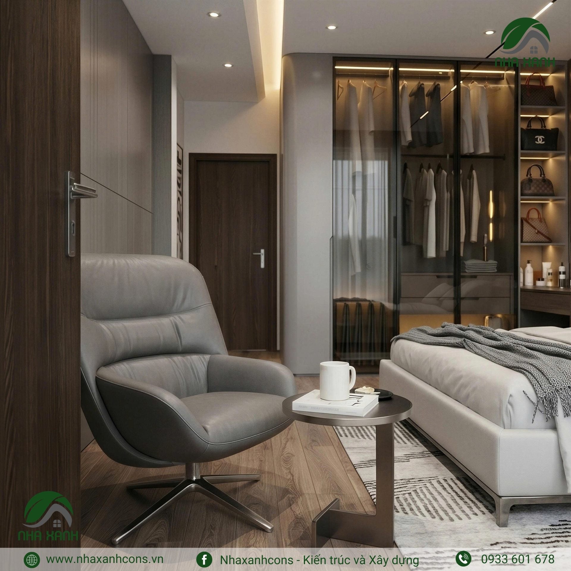 Thiết kế chung cư 50m2 1 phòng ngủ tại Tphcm