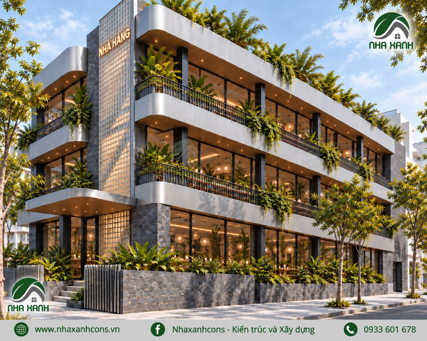 Mẫu nhà hàng đẹp đơn giản