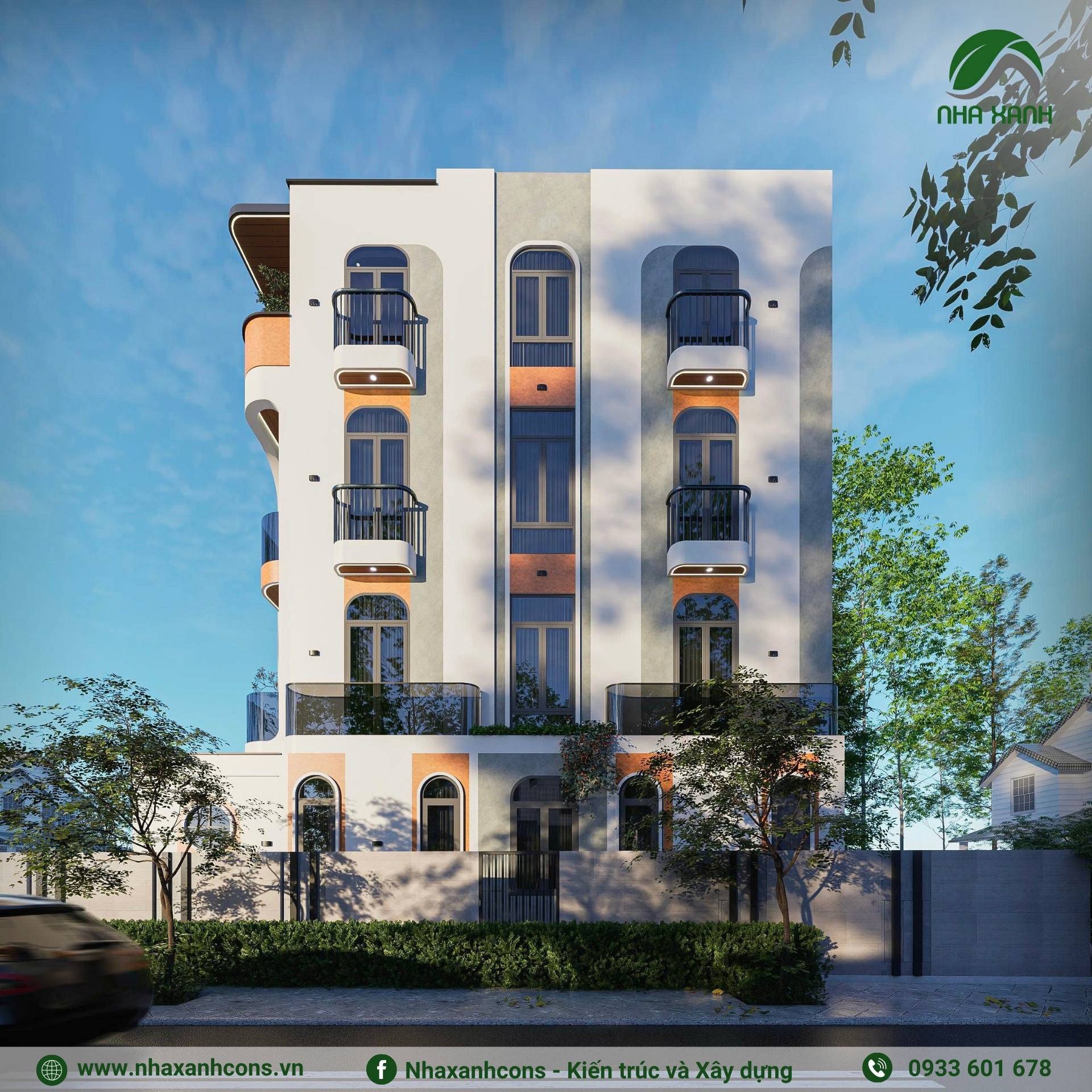 Nhà phố 4 tầng 2 mặt tiền