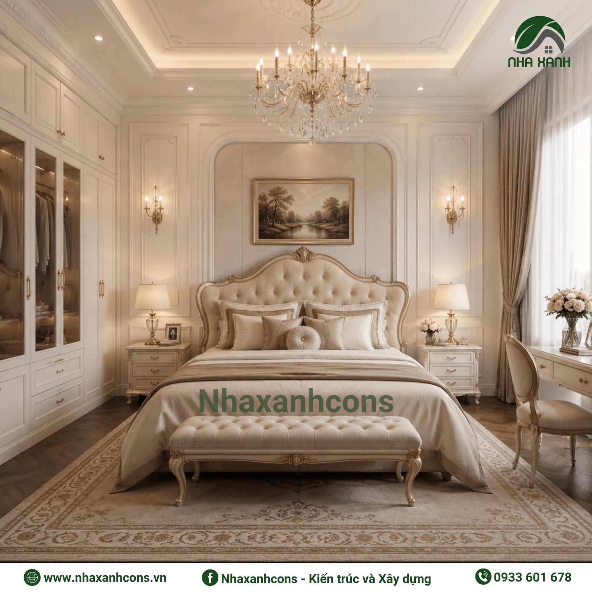 Thiết kế nội thất tân cổ điển căn hộ The Aurora