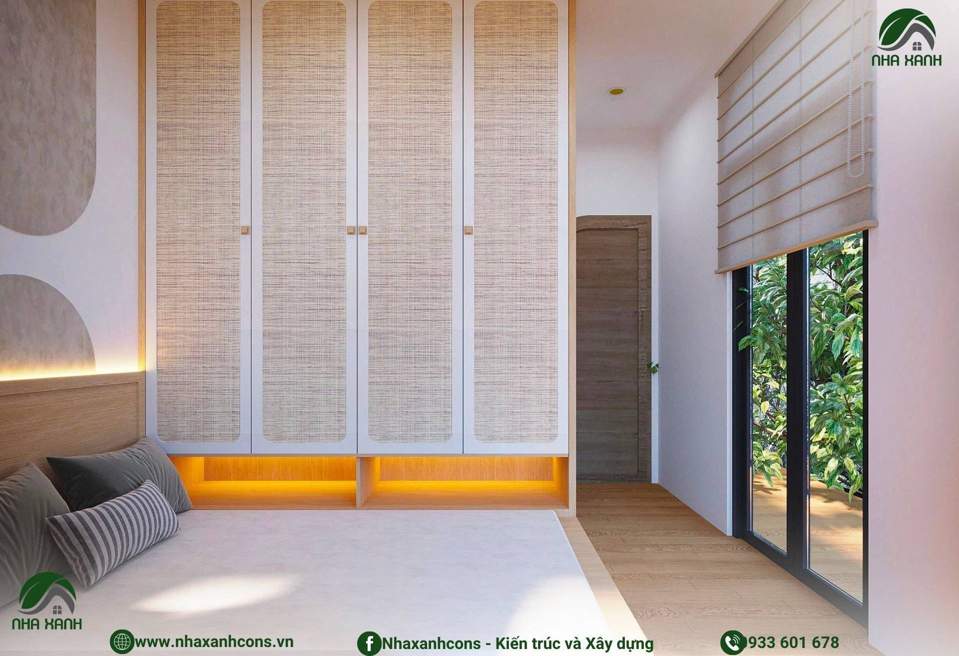 Phòng ngủ nhà phố 2 mặt tiền