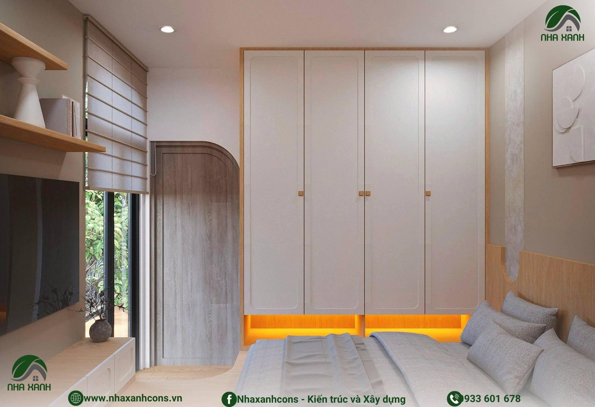 Phòng ngủ nhà phố 4 tầng