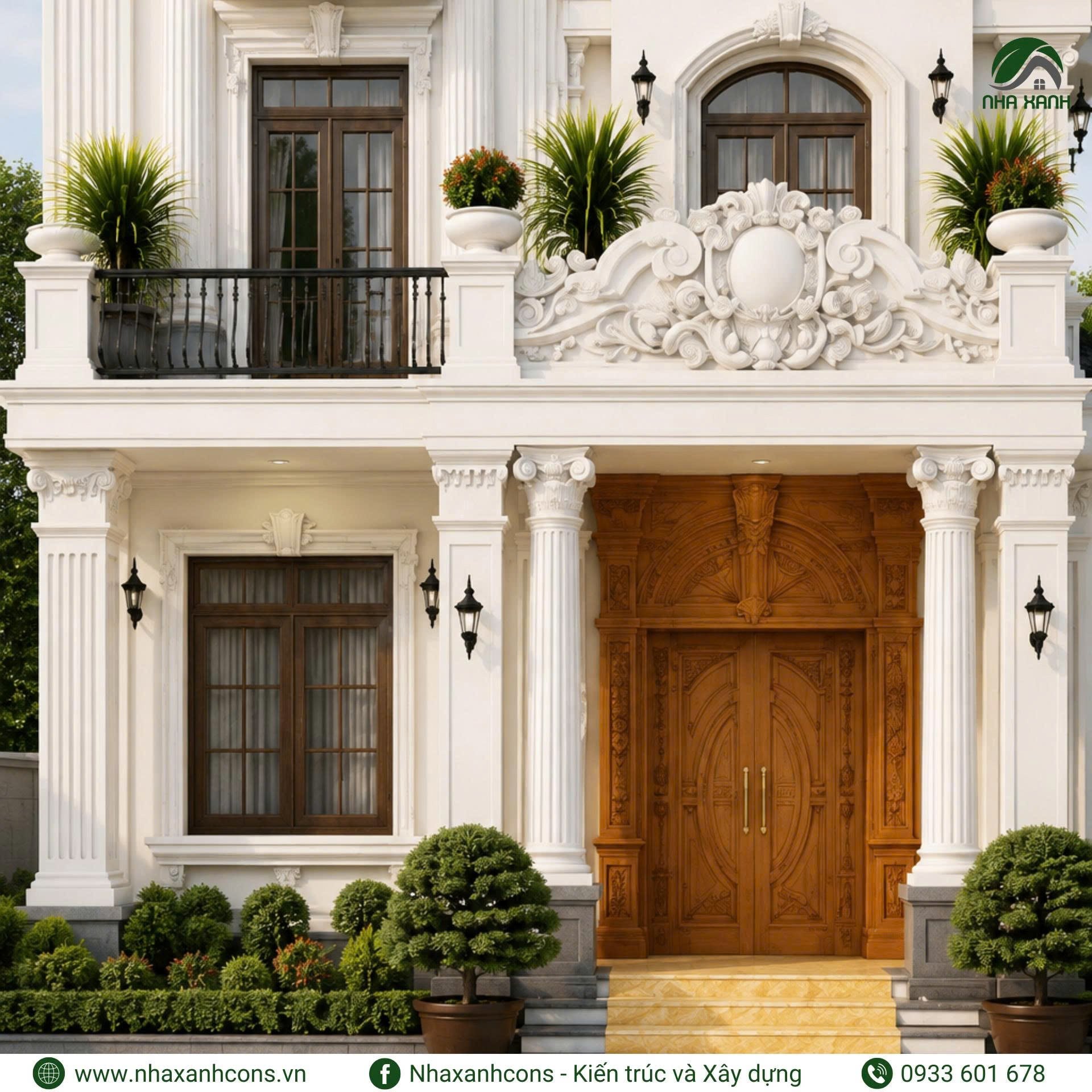 Sảnh chính biệt thự tân cổ điển