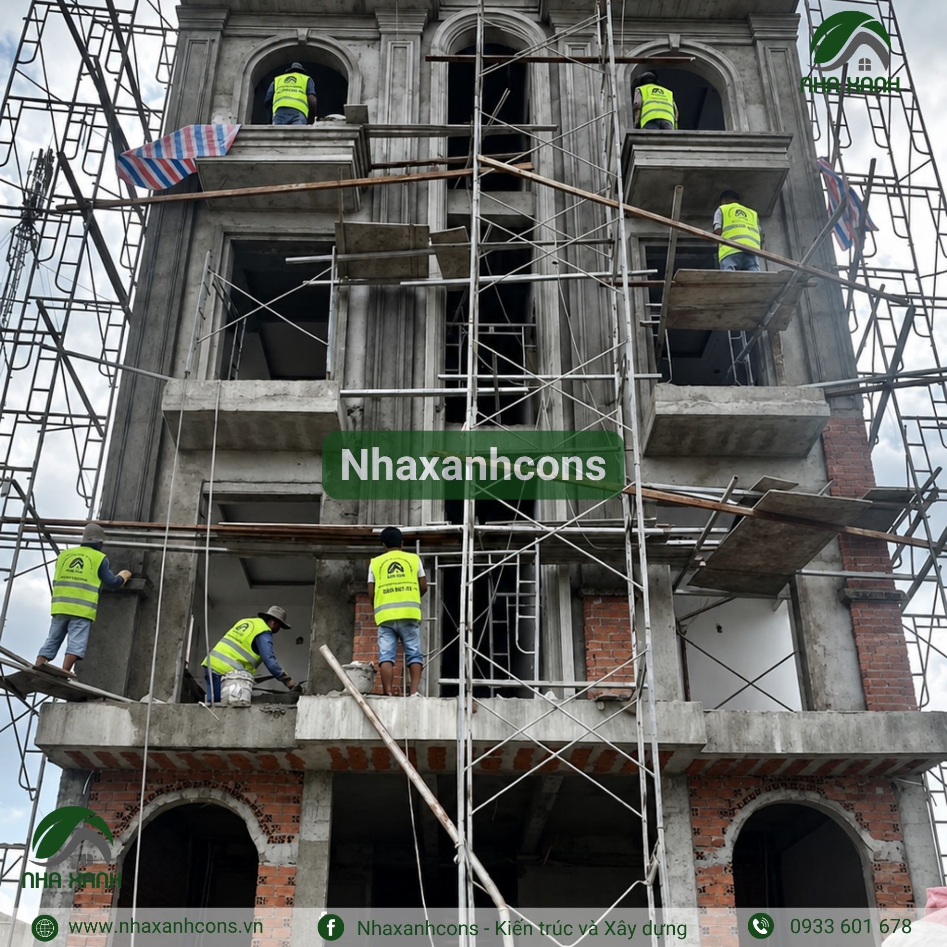 Thi công khách sạn 4 tầng