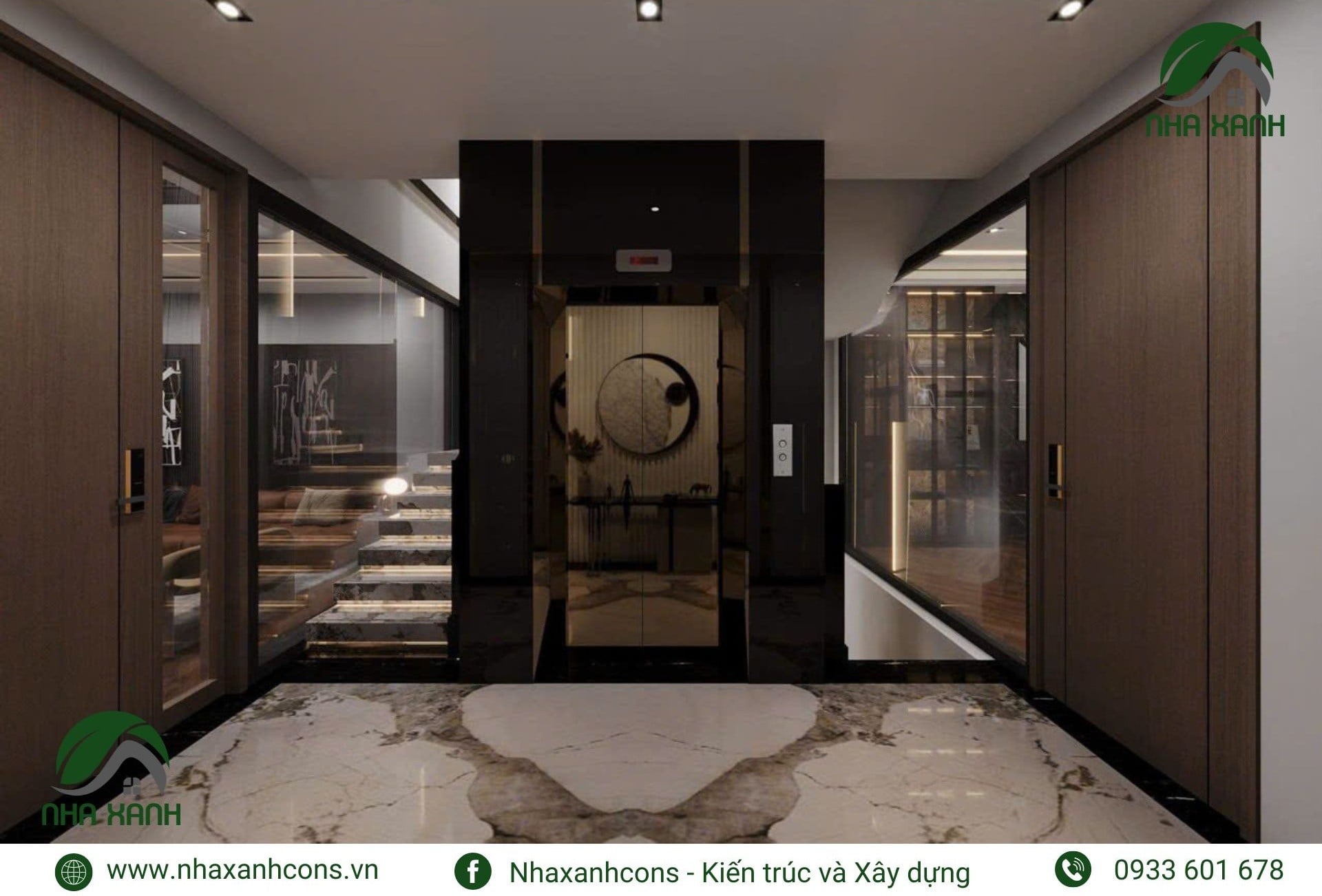Thiết kế khu vực hành lang sang trọng