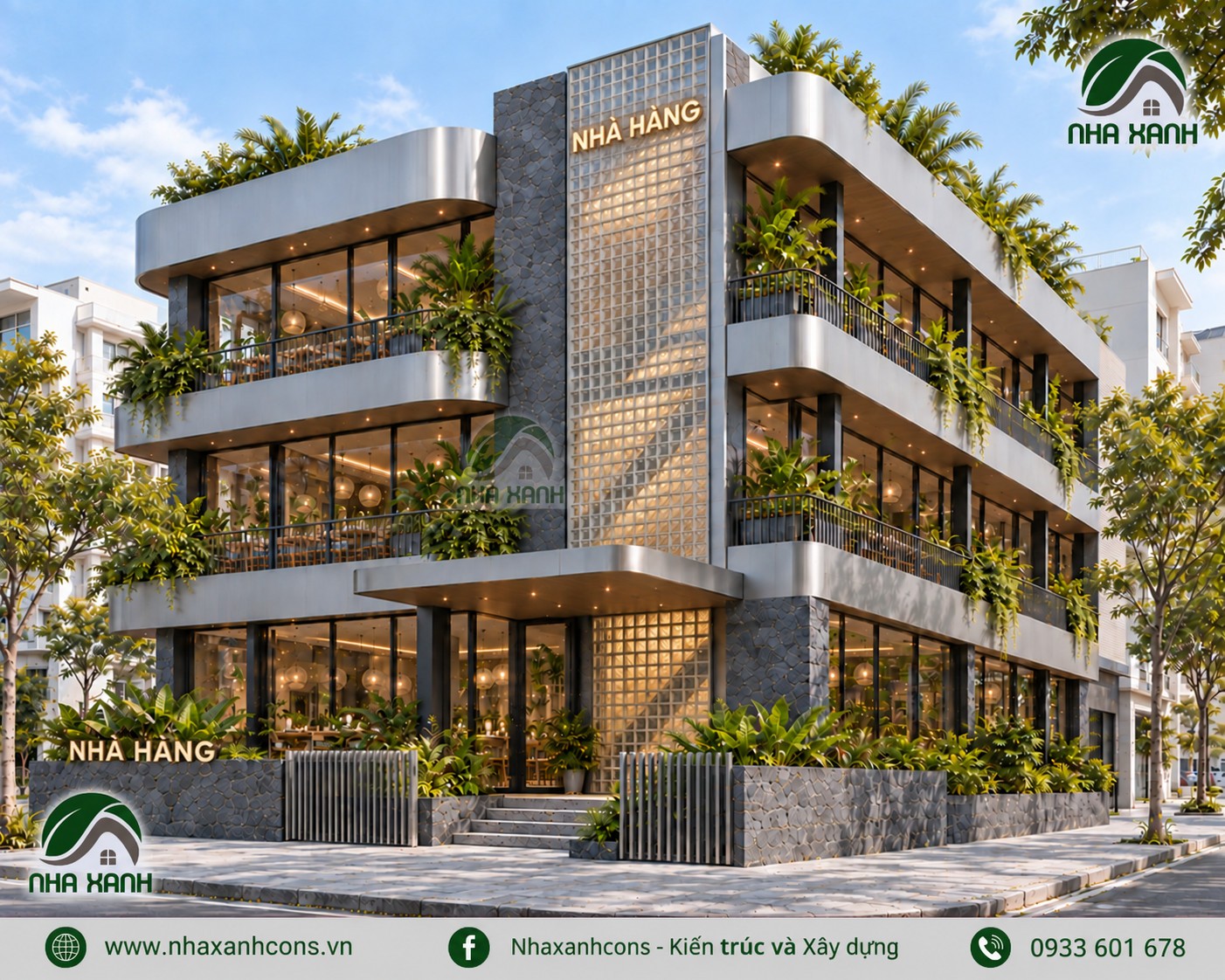 Thiết kế mặt tiền nhà hàng
