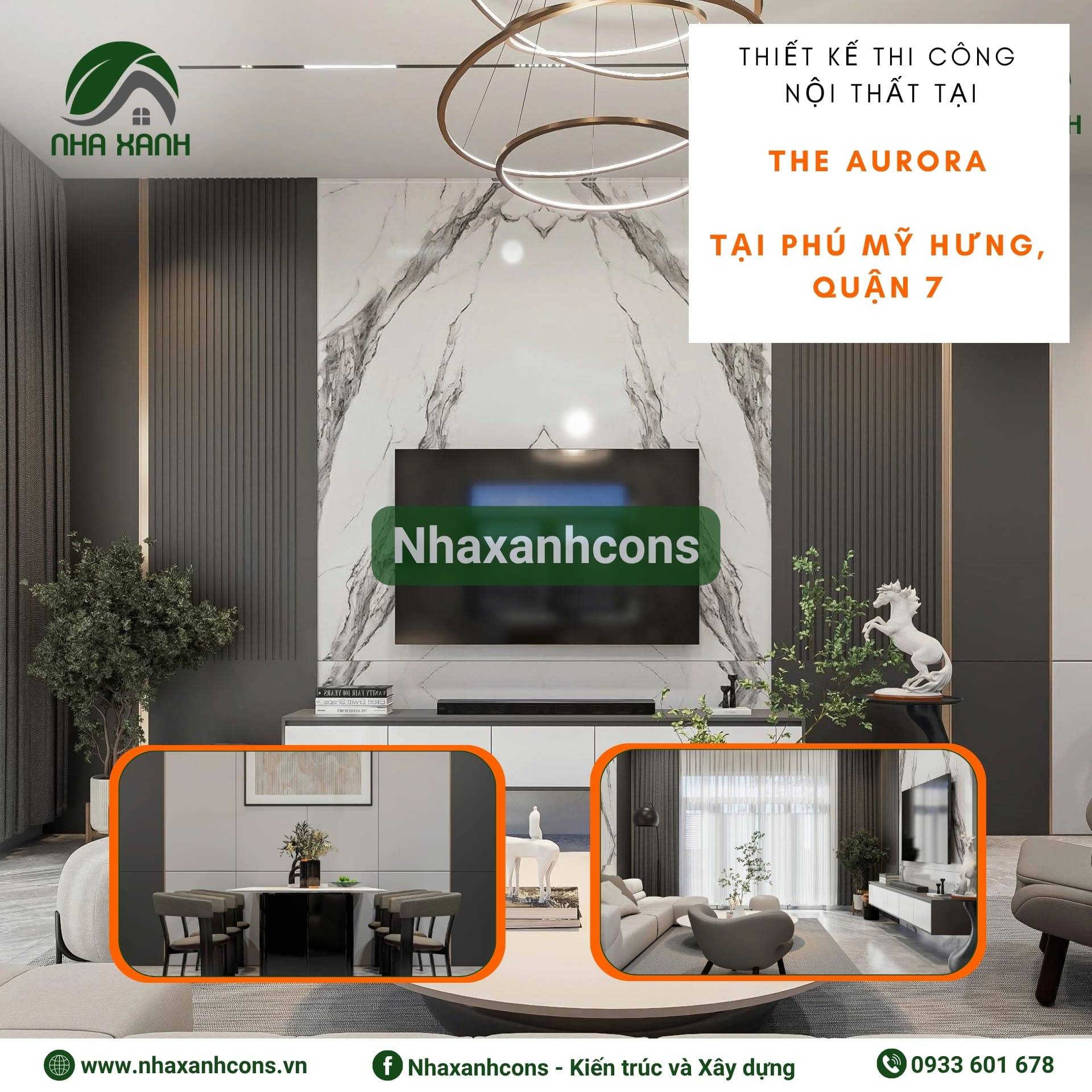 Thiết kế nội thất căn hộ The Aurora