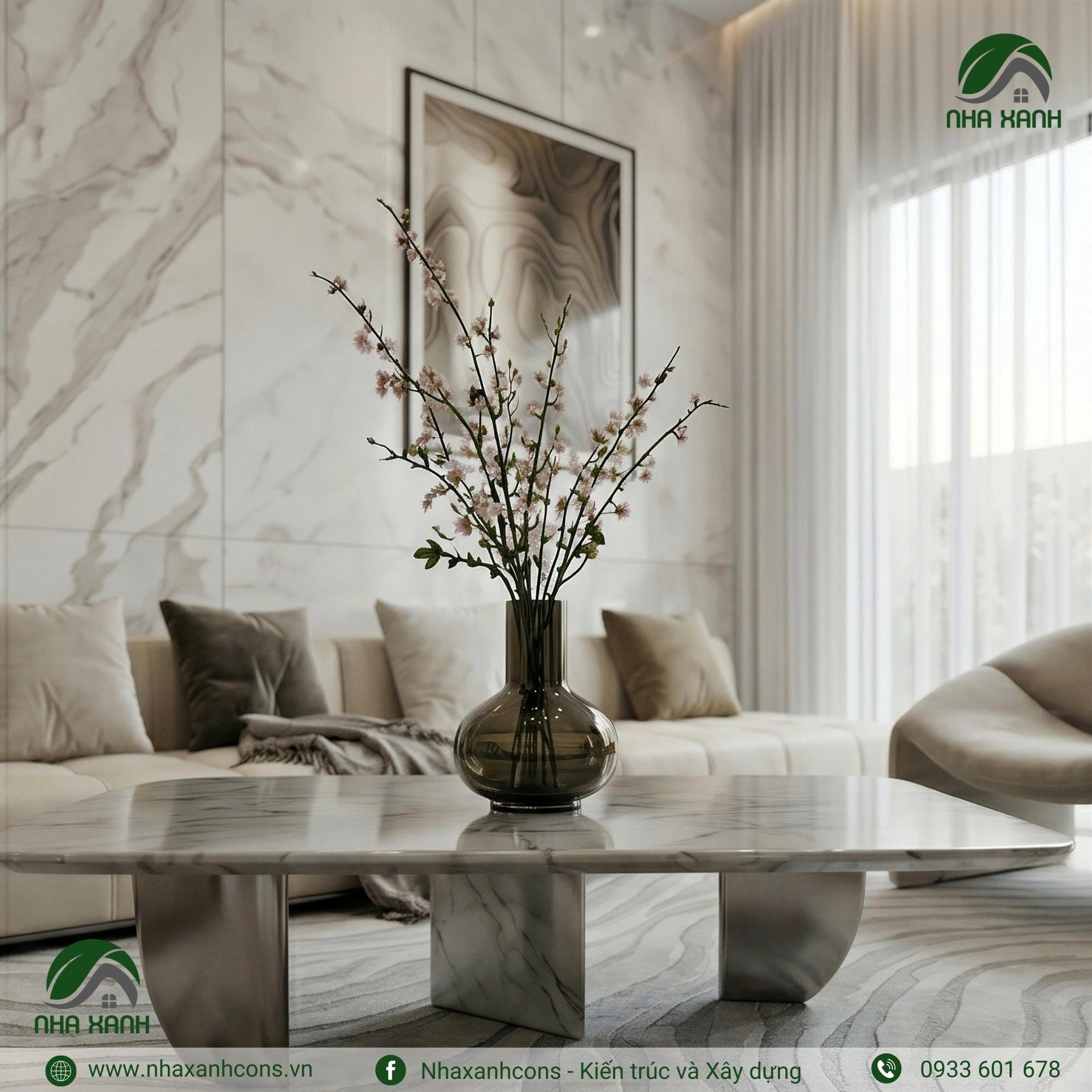 Thiết kế phòng khách 50m2 đẹp