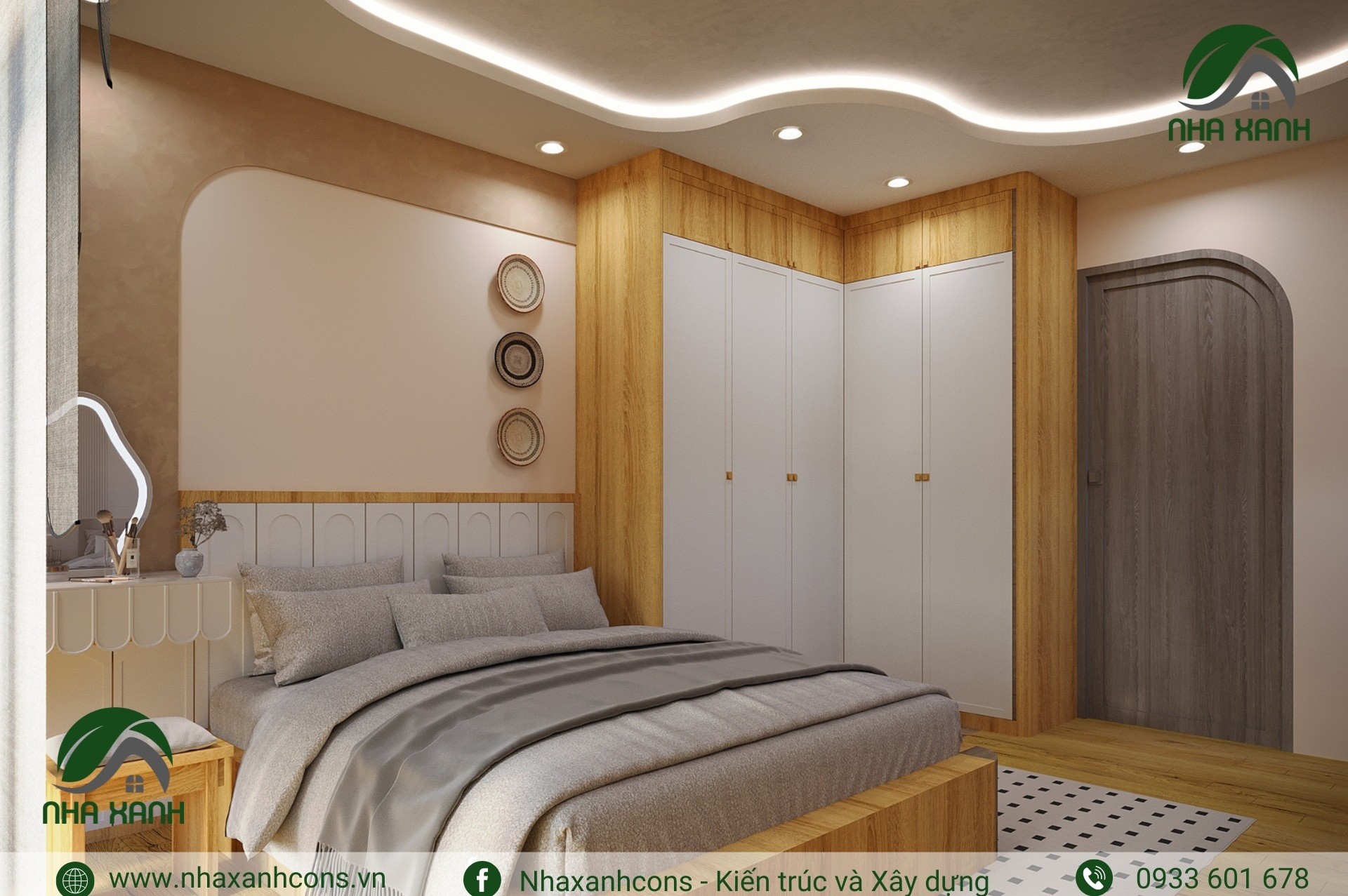 Thiết kế phòng ngủ nhà phố hiện đại