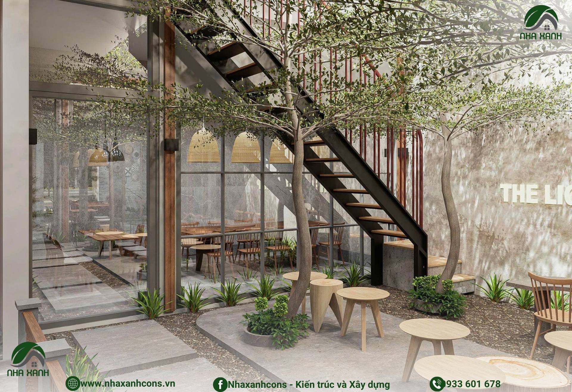 Thiết kế quán cà phê sân vườn