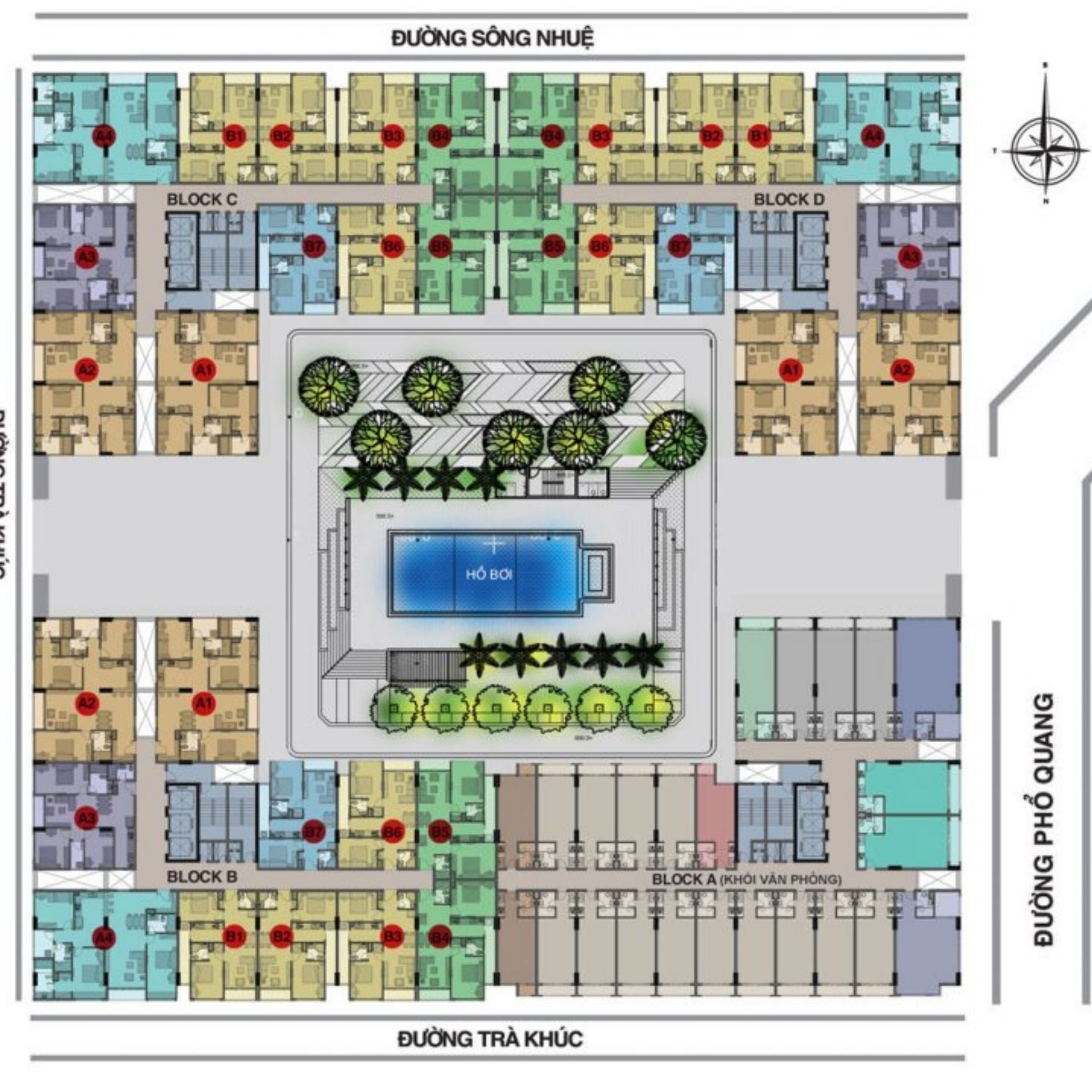 Mặt bằng căn hộ Sky Center – Tân Bình
