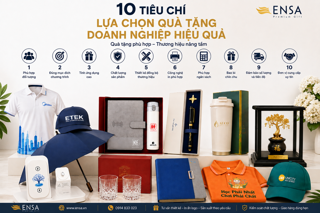 10 TIÊU CHÍ LỰA CHỌN QUÀ TẶNG DOANH NGHIỆP HIỆU QUẢ