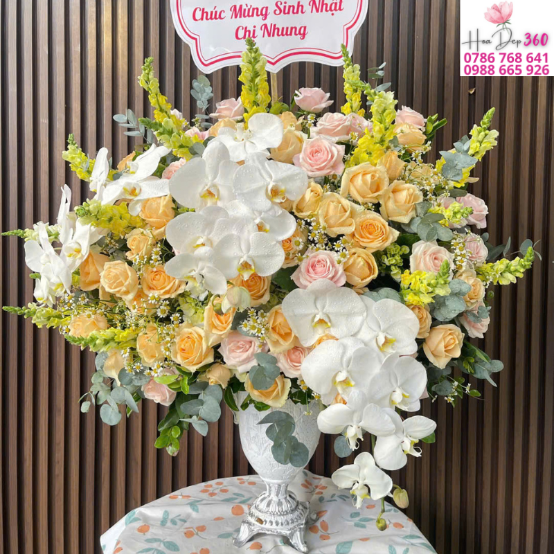 Kệ Hoa Chúc Mừng Sự Kiện Cao Cấp – Shop Hoa Đẹp 360 Giao Tận Nơi