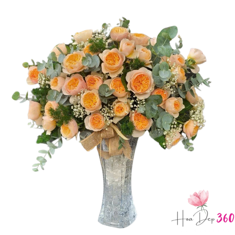 Kệ Hoa Chúc Mừng Tone Vàng Sang Trọng, Nổi Bật