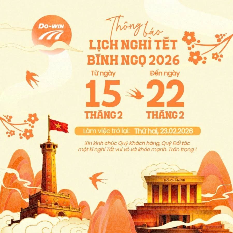 🧧DO-WIN THÔNG BÁO LỊCH NGHỈ TẾT BÍNH NGỌ 2026 🧧