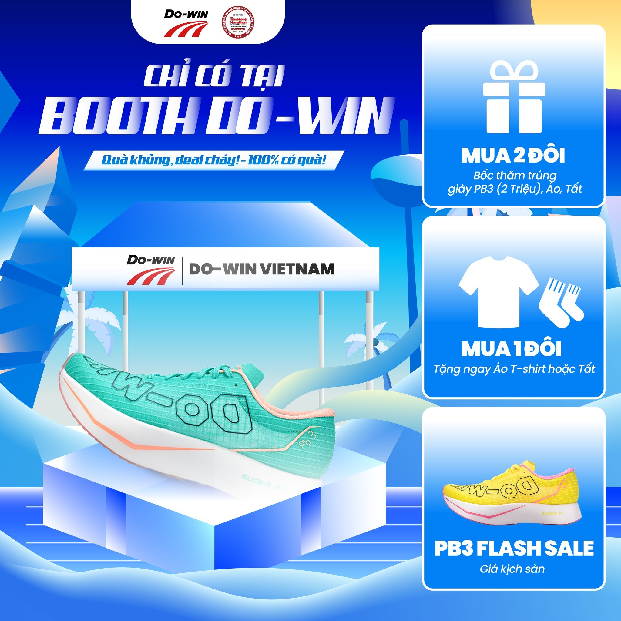 🎁 CHỈ CÓ TẠI BOOTH DO-WIN VIETNAM TIỀN PHONG MARATHON 2026: QUÀ KHỦNG, DEAL CHÁY!
