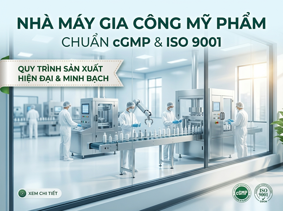 TPCOS: Nhà Máy Gia Công Mỹ Phẩm Chuẩn cGMP & ISO 9001 - Quy Trình Sản Xuất Hiện Đại & Minh Bạch