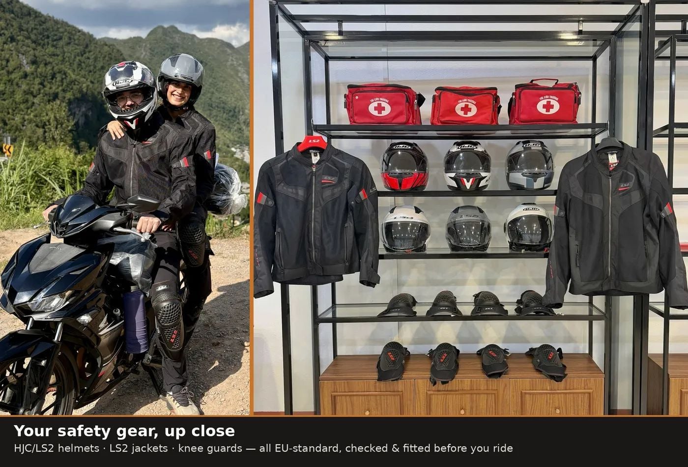 HagiangTrips motorbike safety gear