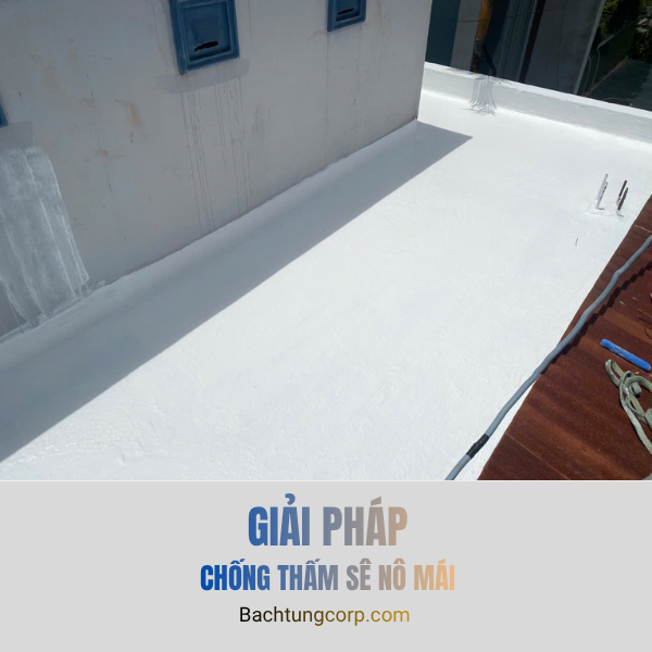 Chống thấm sê nô mái lộ thiên công trình tại Đường Huỳnh Tấn Phát, Đà Lạt