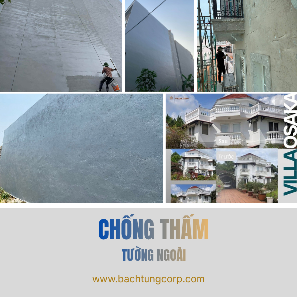 Dịch vụ chống thấm tường ngoài, vách song tại Lâm Đồng | Bách Tùng