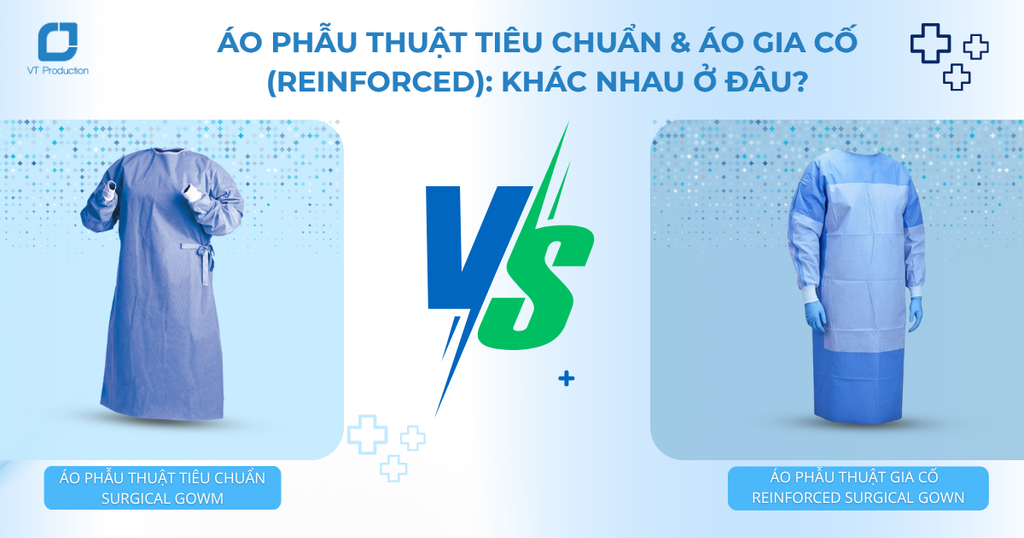Áo phẫu thuật tiêu chuẩn và áo gia cố (Reinforced): Hiểu đúng để lựa chọn phù hợp