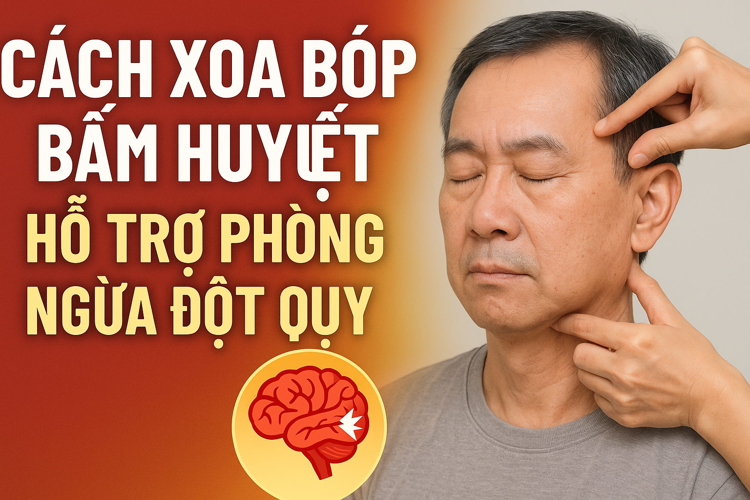 Cách xoa bóp bấm huyệt hỗ trợ phòng ngừa đột quỵ