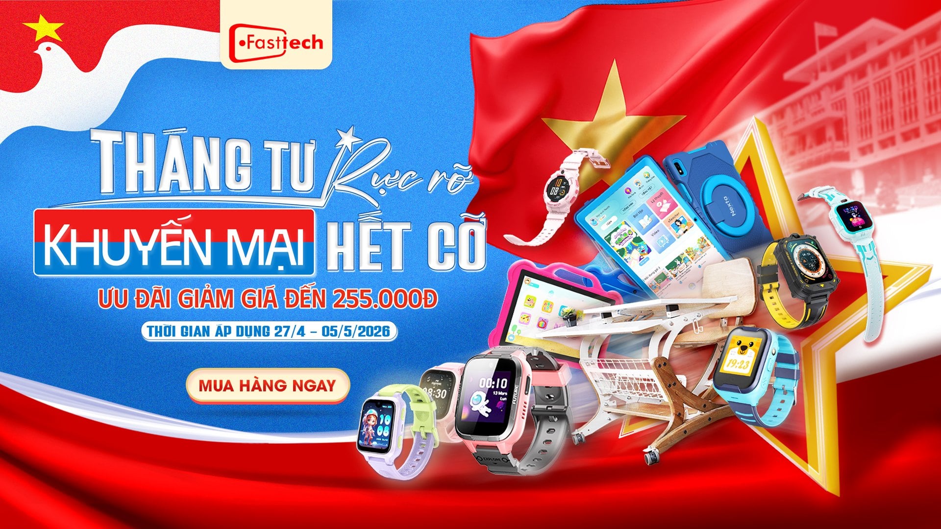 THÁNG TƯ RỰC RỠ - KHUYẾN MẠI HẾT CỠ