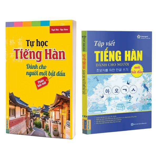 Combo Tự Học Và Tập Viết Tiếng Hàn Cho Người Mới Bắt Đầu Toàn Diện