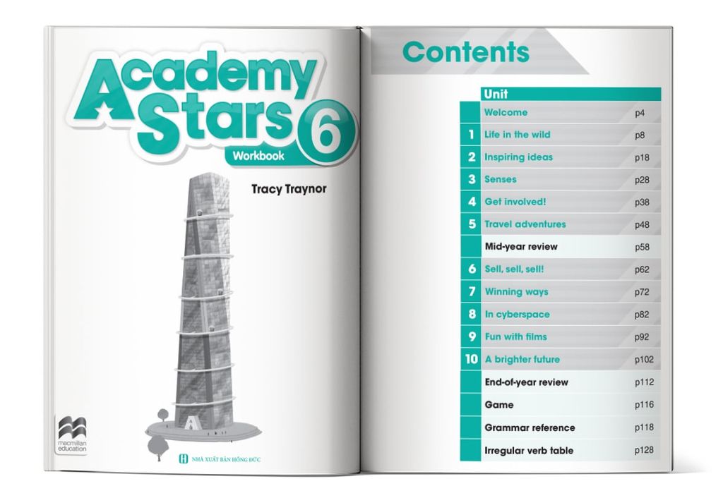 Mục lục của cuốn sách Academy Stars 6 Workbook