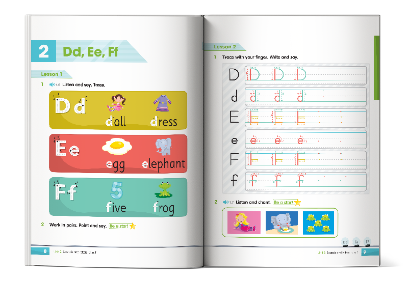 Nội dung trong sách Academy Stars Starter Alphabet Book