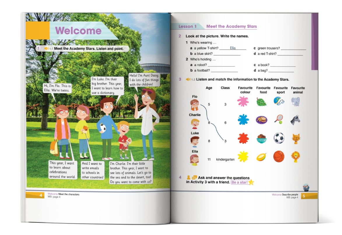 Nội dung trong sách Academy Stars 3 Pupil’s Book