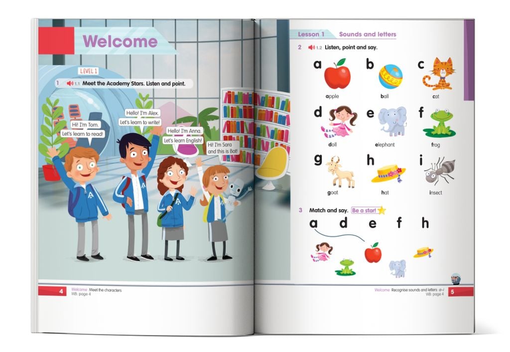 Nội dung trong sách Academy Stars Pupil's Book 1