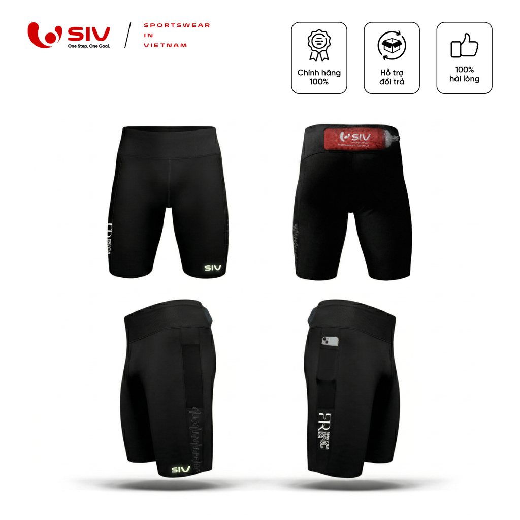 quần bó cơ chạy bộ có đai