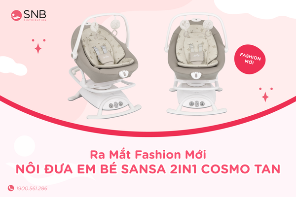 Joie ra mắt fashion mới: Nôi đưa em bé Sansa 2in1 Cosmo Tan