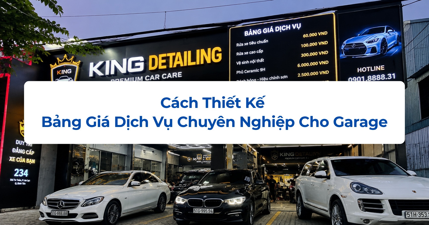 Cách Thiết Kế Bảng Giá Dịch Vụ Chuyên Nghiệp Cho Garage