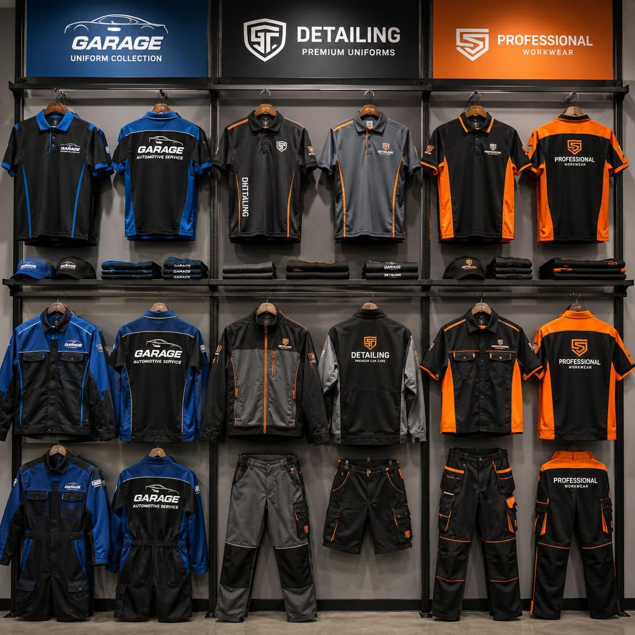 Mẫu đồng phục garage & detailing chuyên nghiệp theo vị trí