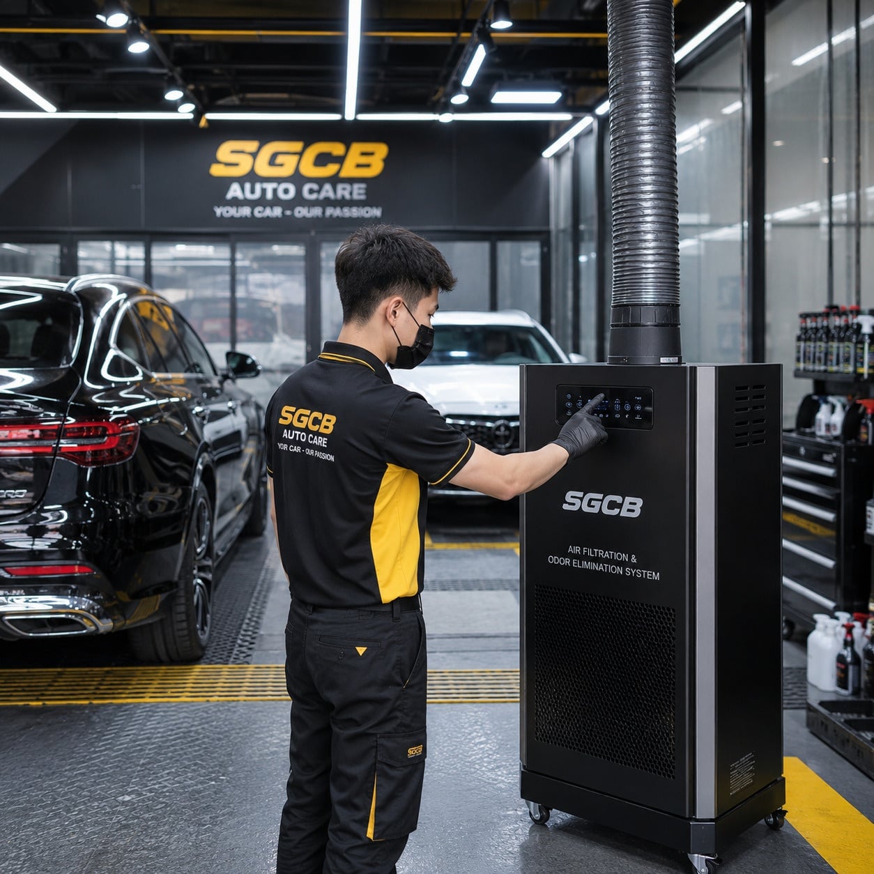 Ứng dụng công nghệ để kiểm soát mùi hóa chất garage