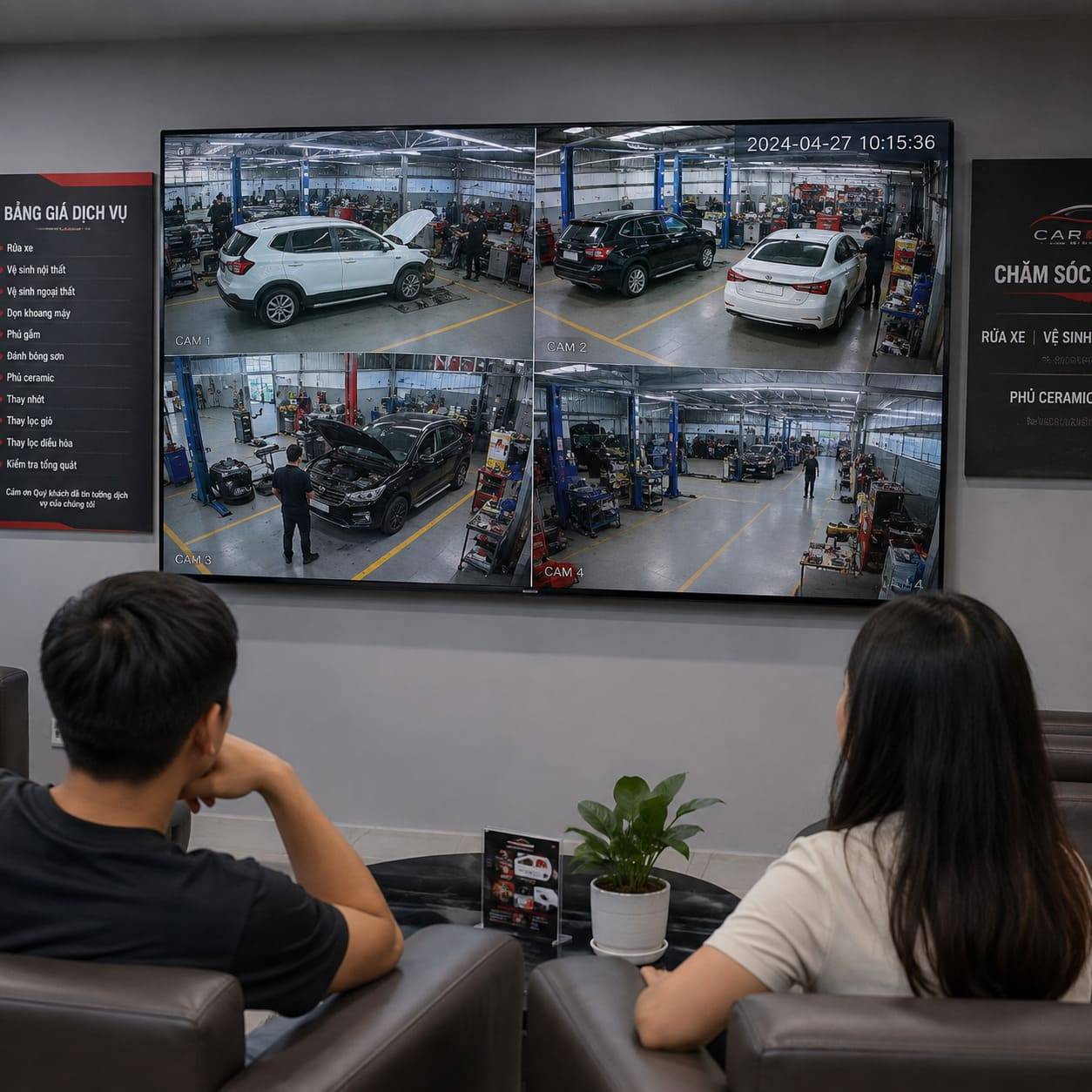 Giải pháp tối ưu không gian khách hàng cho garage diện tích nhỏ