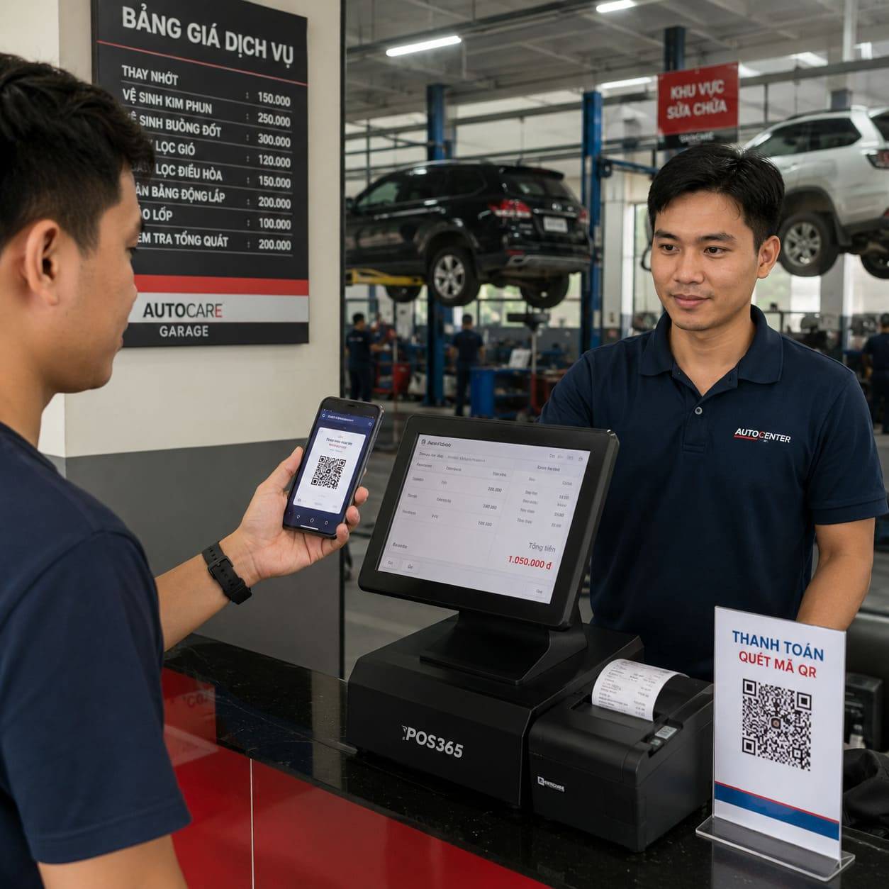 Mẫu quầy chữ I tối giản, hiện đại