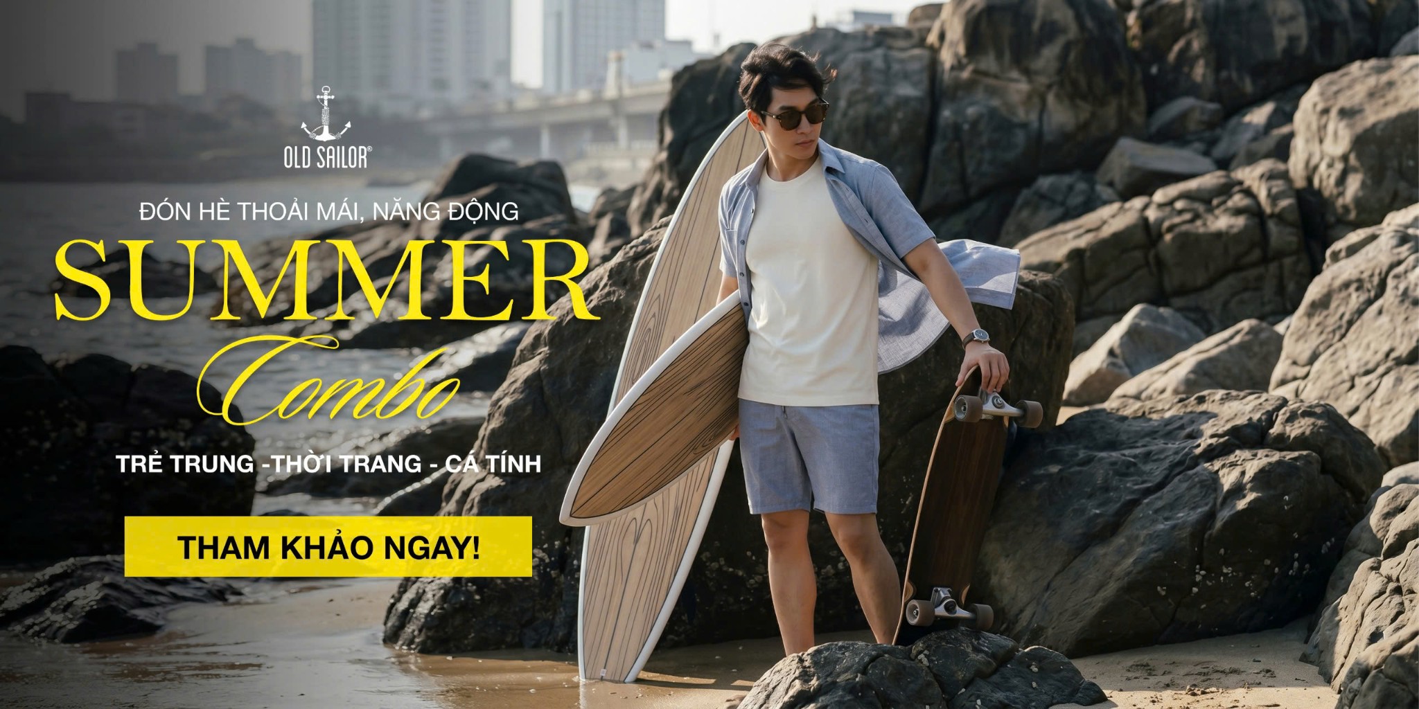 SUMMER COMBO OLD SAILOR – OUTFIT NAM MÙA HÈ TRẺ TRUNG, THOẢI MÁI & DỄ PHỐI