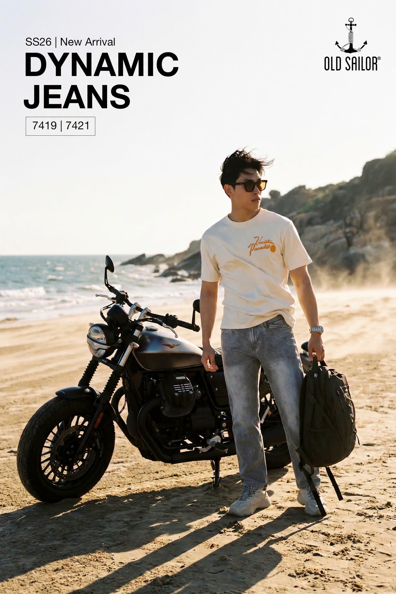 Dynamic Jeans OLD SAILOR – Quần Jeans Nam Form Straight 100% Cotton